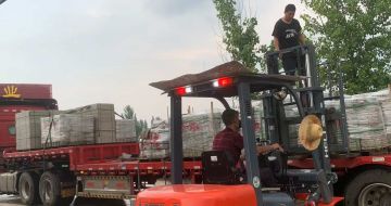 宿州 黄金麻冰裂纹，地铺石装车