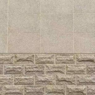 宿州 黄金麻自然面蘑菇石配荔枝面干挂