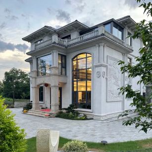 宿州 白麻花岗岩私人别墅干挂石材豪华定制