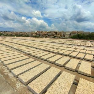 宿州 黄金麻荔枝面花岗岩石材地铺石防护中