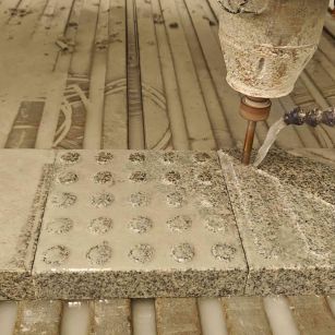 宿州 芝麻白花岗岩石材盲人石、盲道石、盲点石