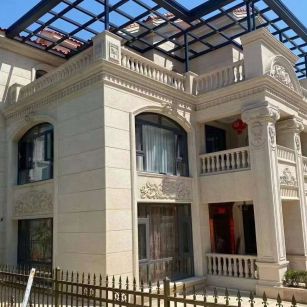 宿州 黄金麻花岗岩荔枝面别墅外墙干挂