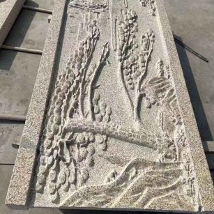 宿州 黄金麻雕刻板浮雕迎客松