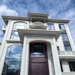 宿州白麻别墅外墙干挂石材效果示例