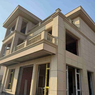 宿州 黄金麻花岗岩石材荔枝面外墙干挂效果展示