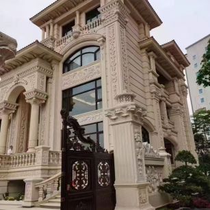 宿州 黄金麻花岗岩别墅外墙干挂效果展示