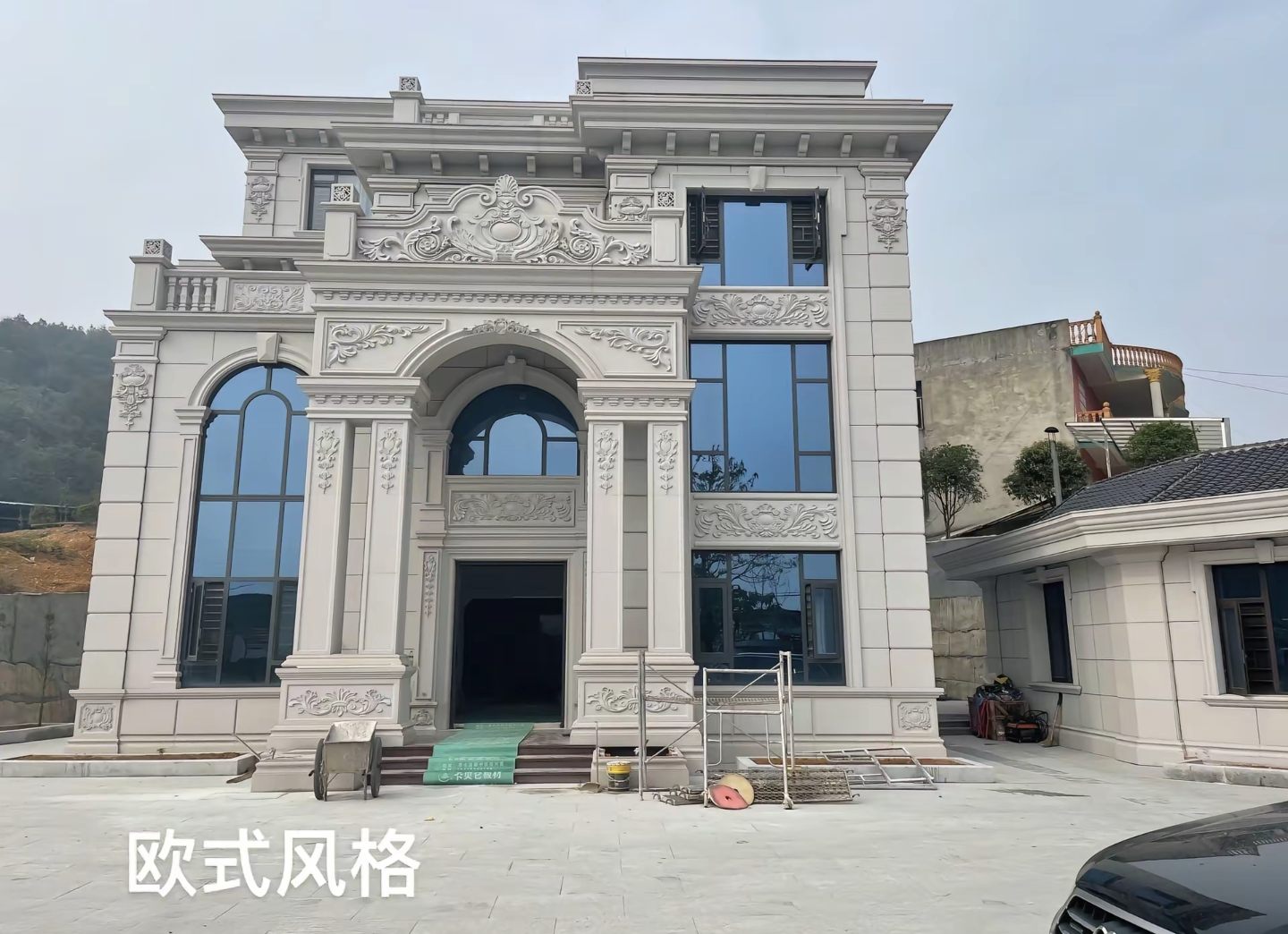 宿州 白麻花岗岩别墅外墙干挂