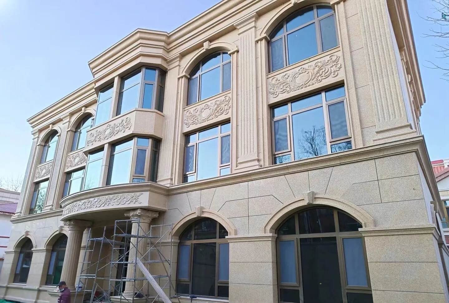 宿州 黄金麻花岗岩别墅外墙干挂