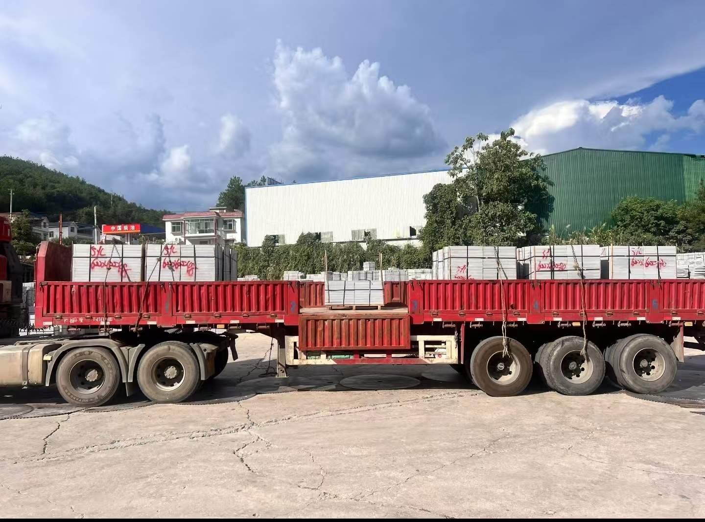 宿州 芝麻灰花岗岩地铺石出货日常