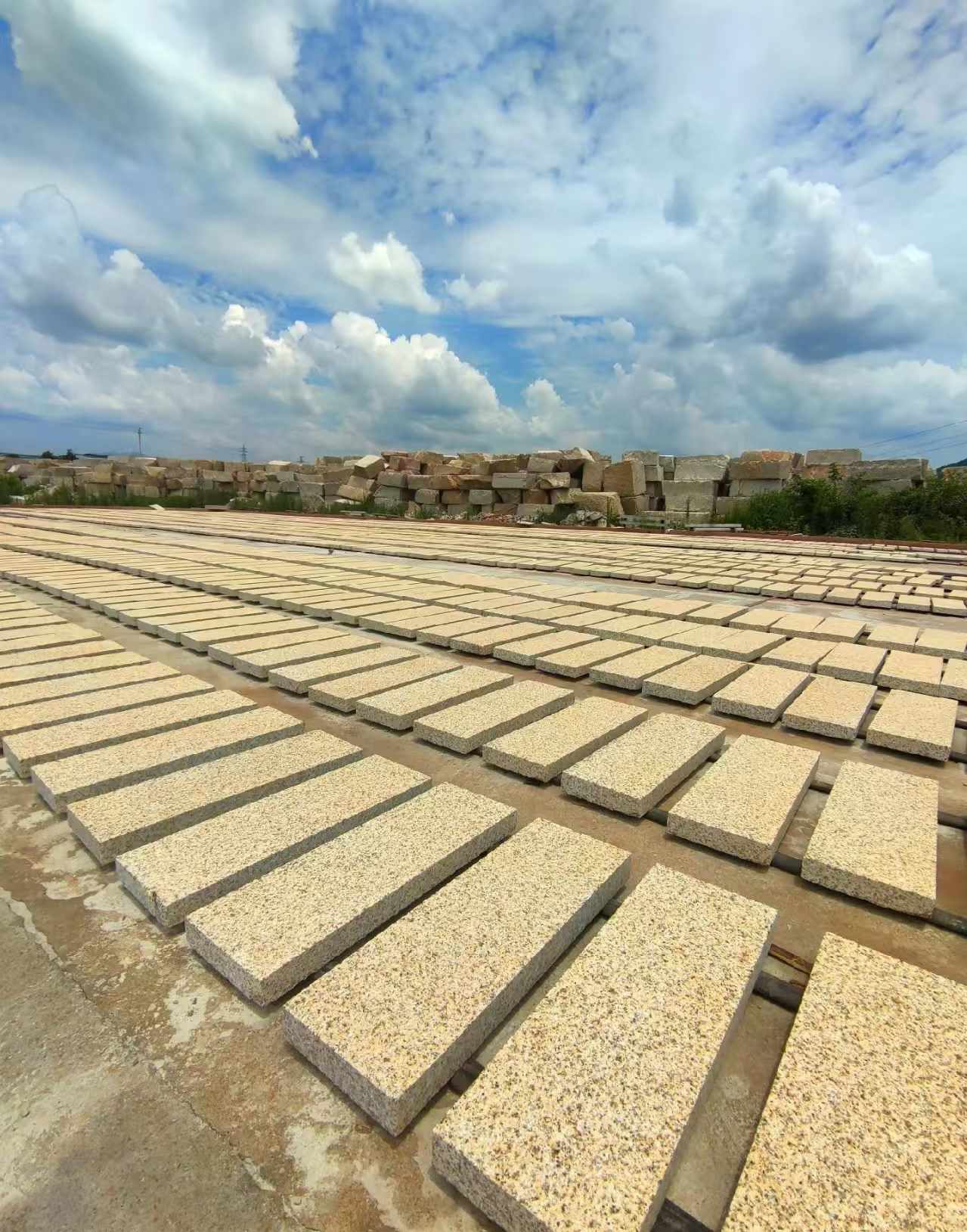 宿州 黄金麻荔枝面花岗岩石材地铺石防护中