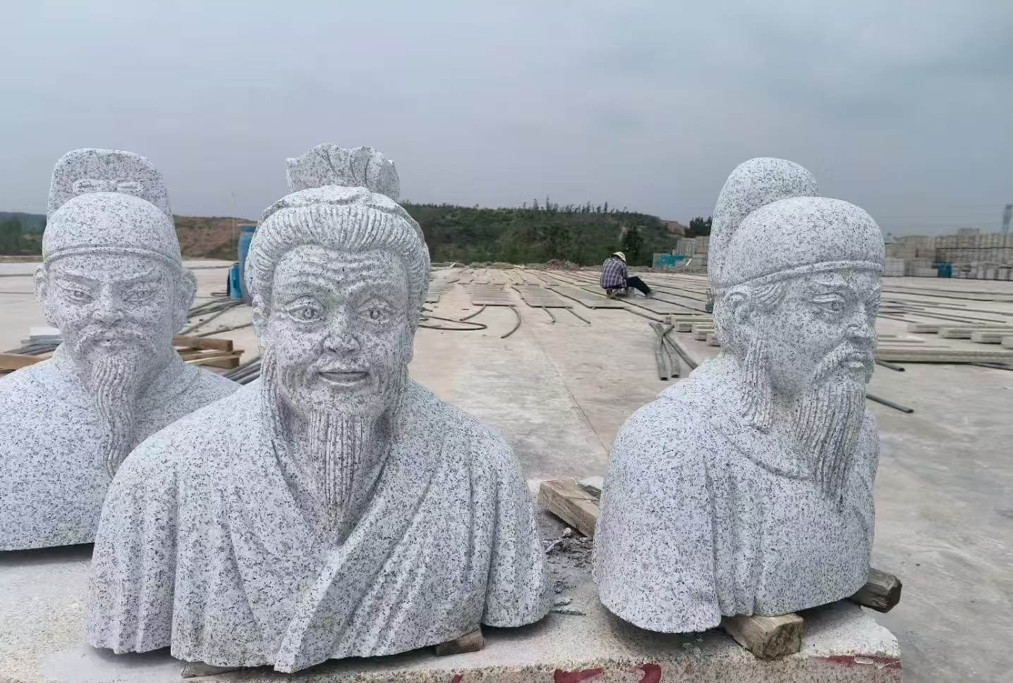 宿州 白麻花岗岩石材人物立体雕刻