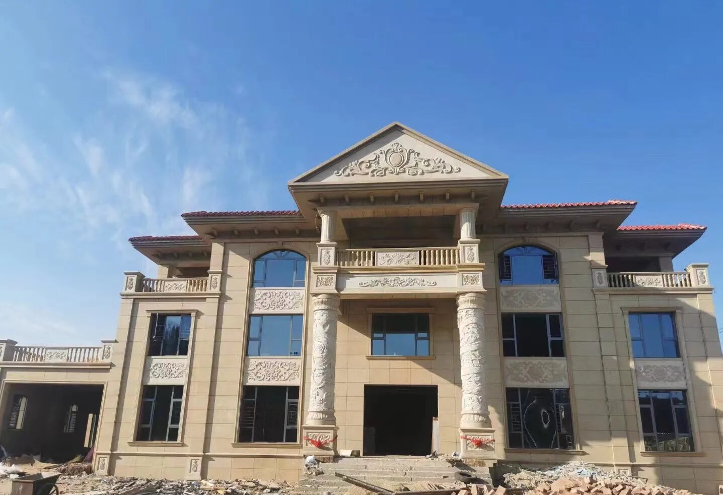 宿州 黄金麻花岗岩别墅外墙干挂