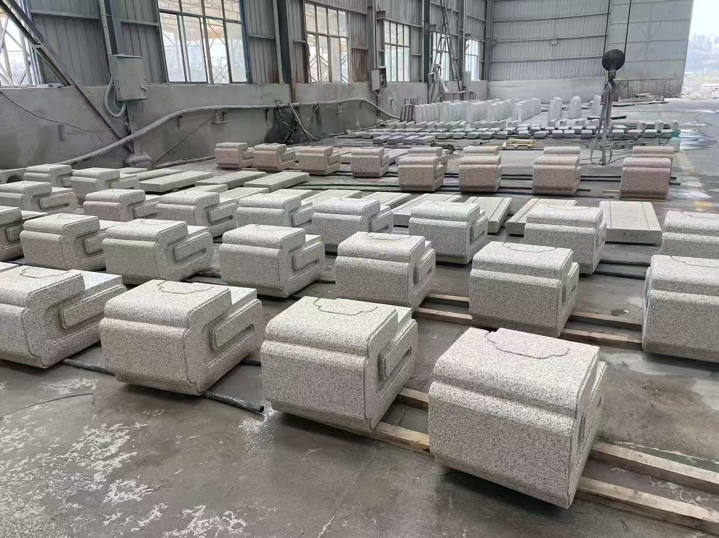 宿州 白麻花岗岩异形加工-石凳，坐凳