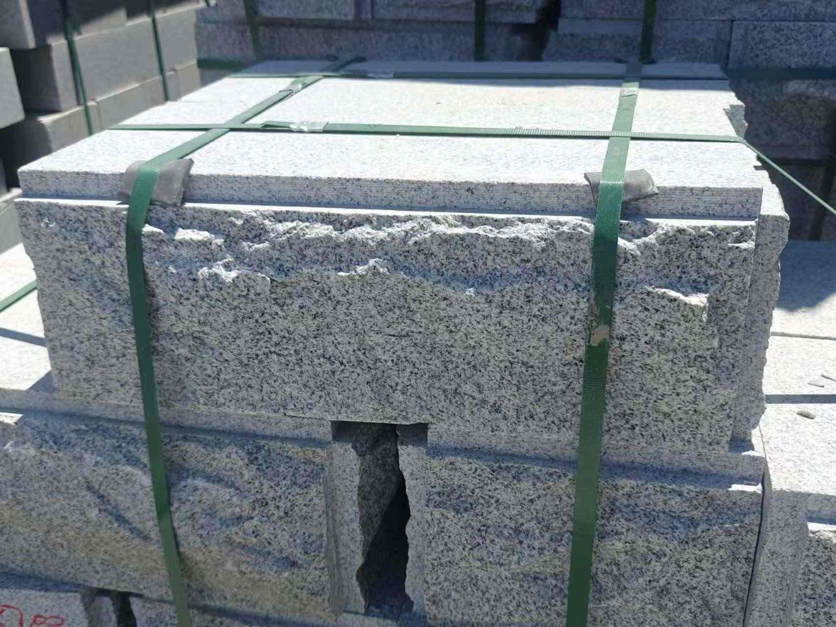 宿州 芝麻白花岗岩自然面成品