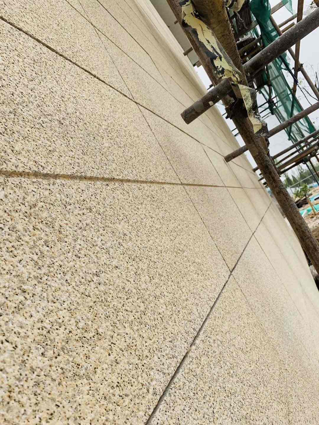 宿州 黄金麻花岗岩荔枝面外墙干挂石材效果示例